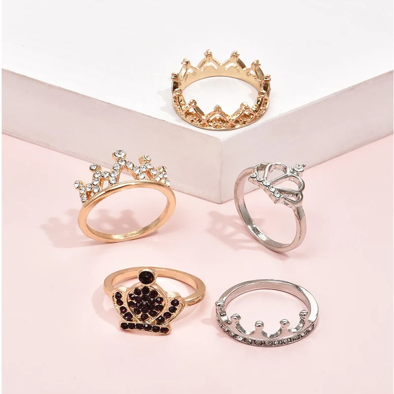 ALYXUY 1 шт. Корона со стразами маленькая свежая помолвка Свадебные ювелирные изделия на безымянный палец