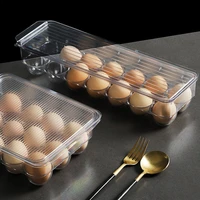 stackable egg fridge organizer fresh storage box holder with lid portable clear plastic container bpa free tray