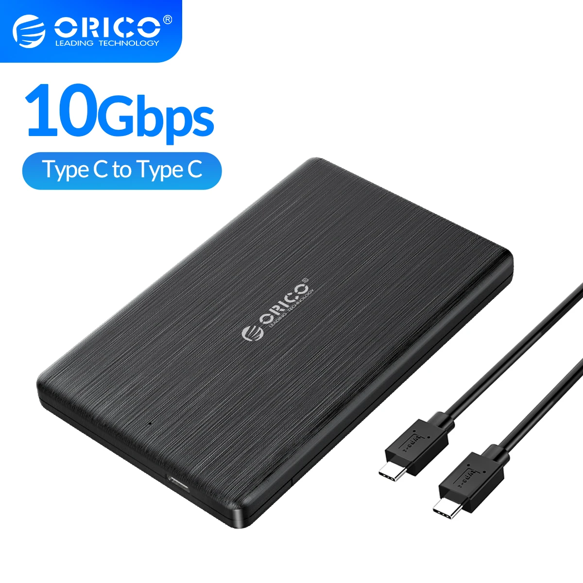 

ORICO 2.5 Inch HDD Enclosure SATA to USB3.1 Type C External Hard Drive Disk Enclosure Case for 7mm SSD Support UASP for PC,PS4