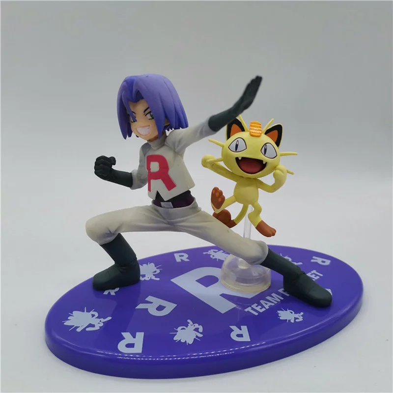 1:8 Аниме Покемон ракеты Джеймс сочетание Meowth Подлинная коробка искусственная ПВХ