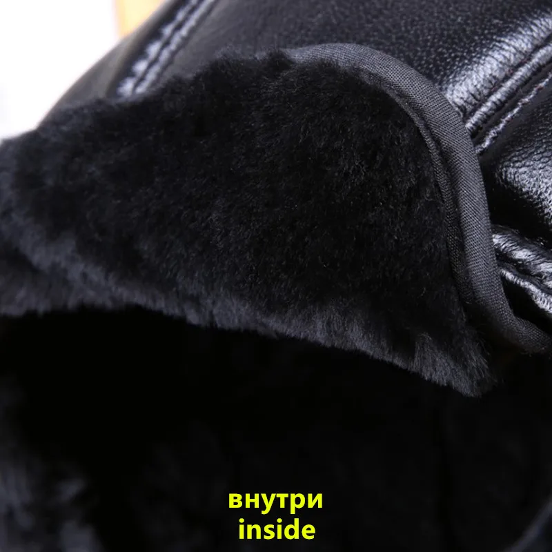 Шапка SILOQIN мужская из натуральной кожи теплый утепленный берет овечьей шкуры