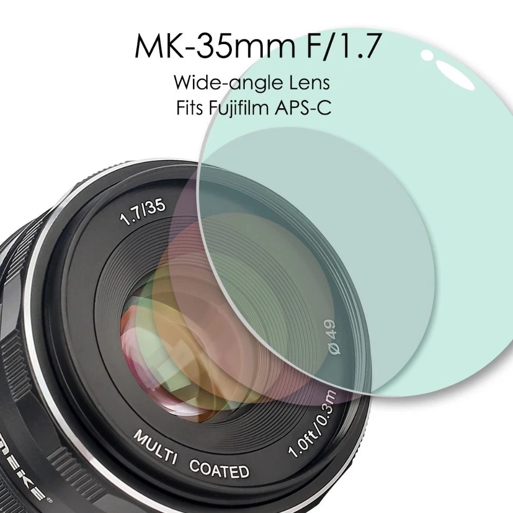 Камера Meike 35 мм F1.7 апертура ручная фокусировка объектив для Canon Eosm Nikon1 M43 Gh5 Sony Nex7 A7