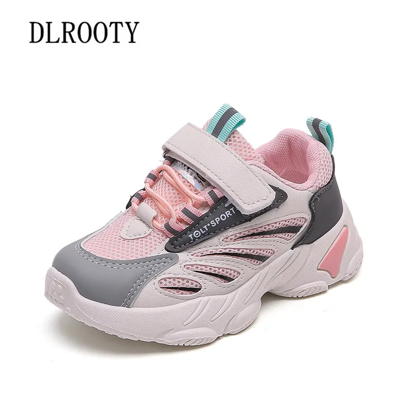 New Sport Children Shoes Kid Boys Girls Sneakers Summer Autumn Net Mesh Breathable Casual Shoes Hook & Loop Flat Running Outdoor