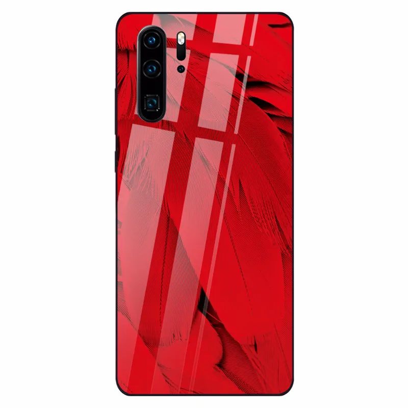 14 Чехол из закаленного стекла для huawei P30 P20 Lite mate 20 Lite перо черный чехол s для huawei Honor 9 10 Lite 8X MAX P Smart Z Nova 3 - Цвет: 14