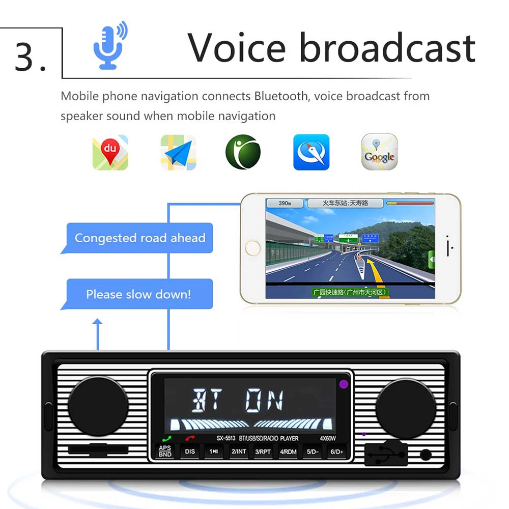 Автомобильный аудио-радиоприемник 12 В mp3-плеер FM-передатчик стерео In-dash BT