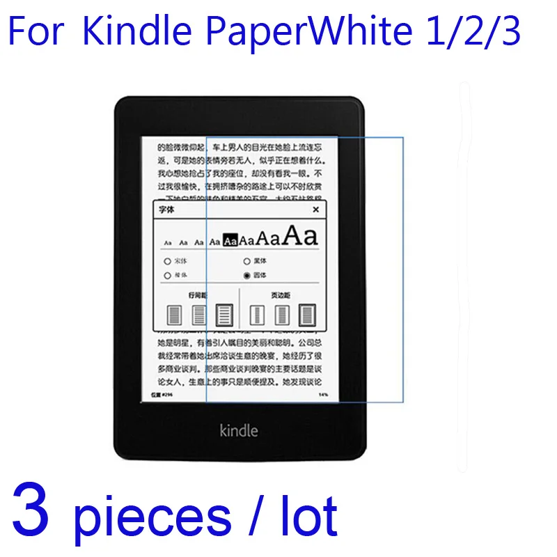 Мягкие Защитные пленки 3 шт./лот для Amazon Kindle Paperwhite 1/2/3 4 KPW4 2018 прозрачная/матовая/Nano