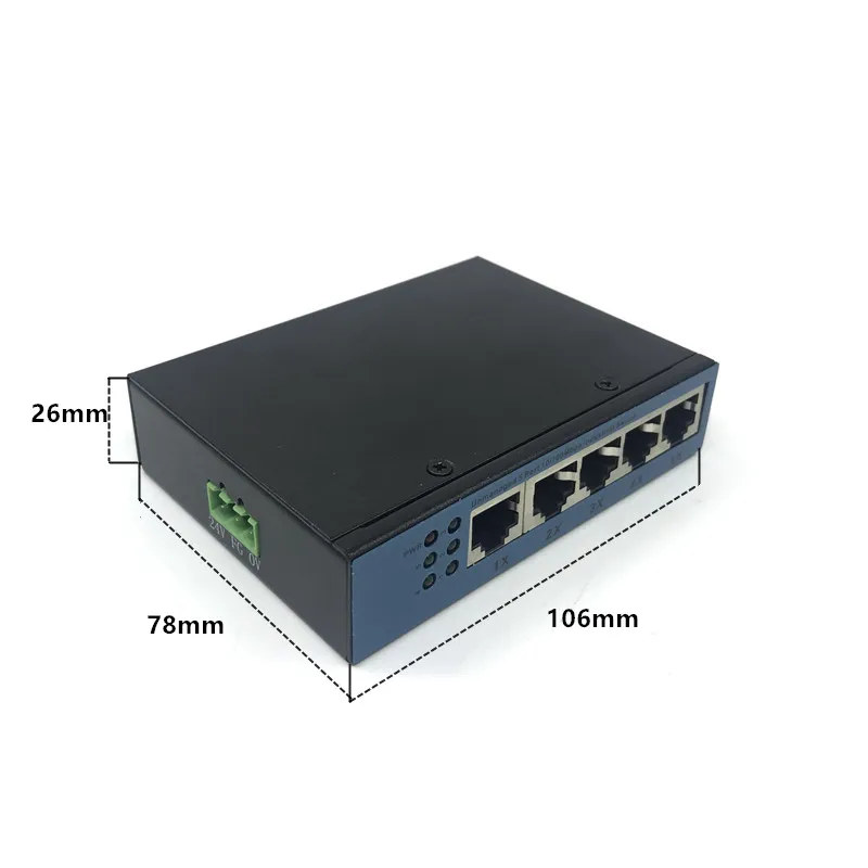 Неуправляемый 5 Порты и разъёмы 10/100 м Промышленный Коммутатор Ethernet модуль PCBA
