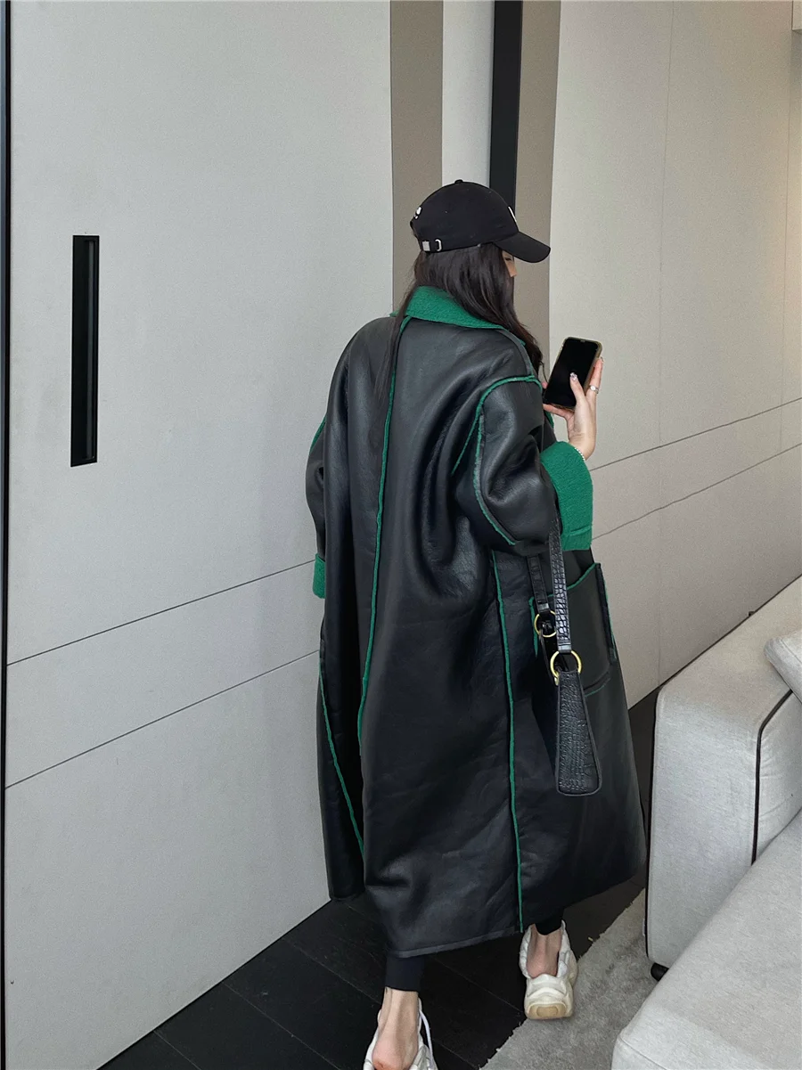 Женское шерстяное пальто новинка 2023 года стильное осенне-зимнее меховое цельное