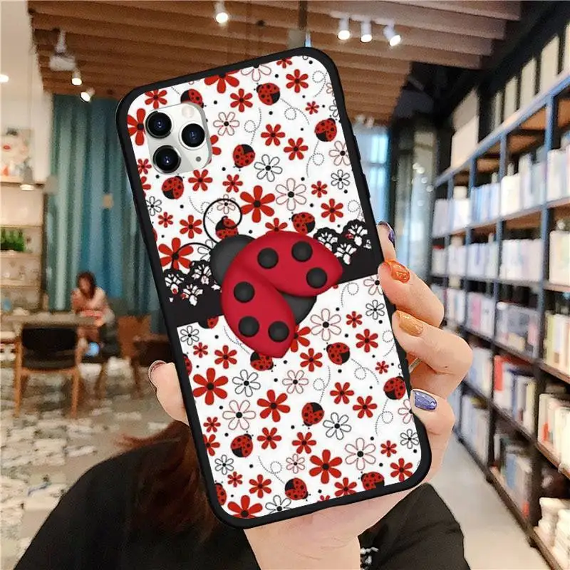 Чехол для телефона Леди Баг Божья коровка iPhone 11 12 pro MINI XS MAX 8 7 6 6S Plus X 5S SE 2020 XR |