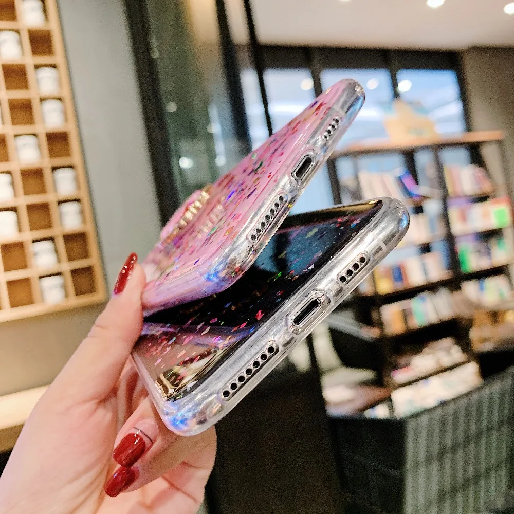 Блестящее кольцо с блестками для huawei P30 Pro, чехол для huawei P20 Lite mate 20 pro Y9 Y7 Honor 20 Pro10I, задняя крышка для телефона