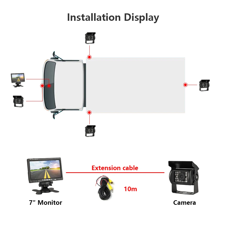 Автомобильный монитор Jansite 7 &quotlcd TFT камера заднего вида для грузовиков автобусов