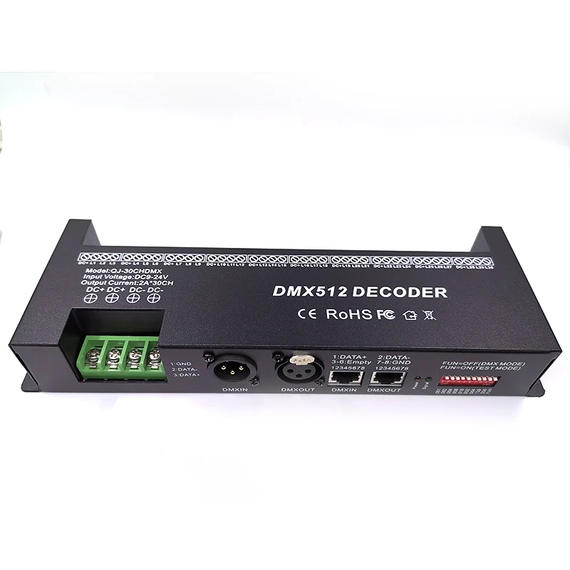30-канальный RGB DMX512 Декодер контроллер светодиодной ленты 60 А DMX диммер PWM драйвер