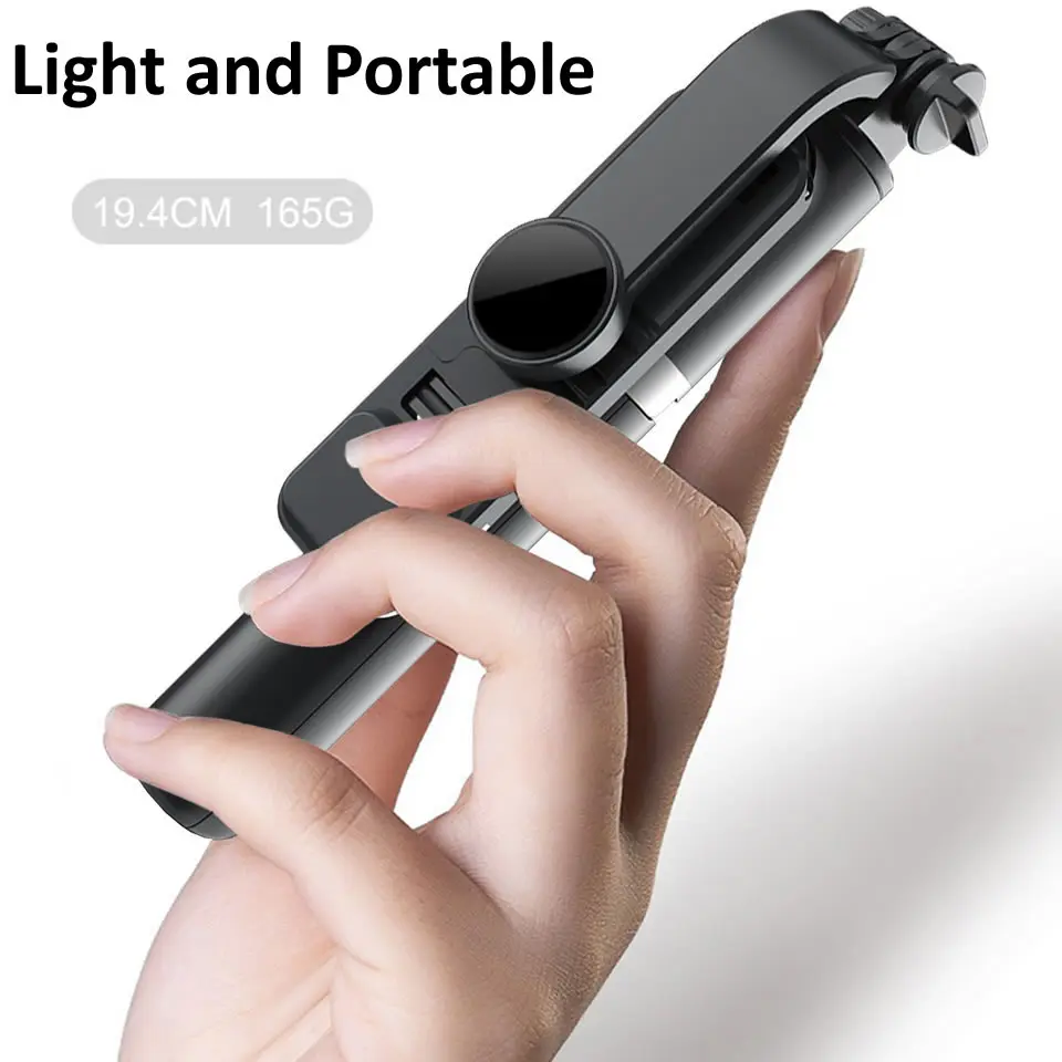 Беспроводная Bluetooth селфи палка Electop складной мини штатив с заполняющим светом