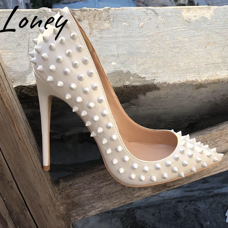 Ollymurs высокое качество пикантные туфли лодочки с острым носком заклепками