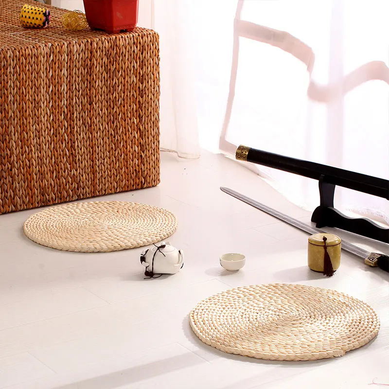 Торговли шелухой корна ручная работа один слой Круглый Подушка-футон медитация