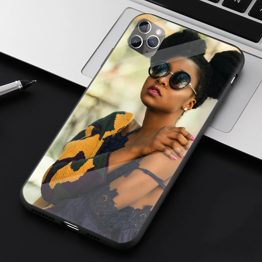 Индивидуальный чехол из закаленного стекла для телефона iPhone12 мини 11 Pro Max X XR XS 8 7 6s