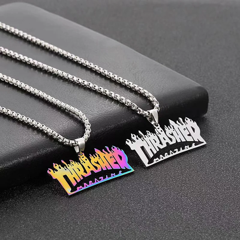 Уличный хип-хоп из нержавеющей стали с закалочными буквами подвеска в виде
