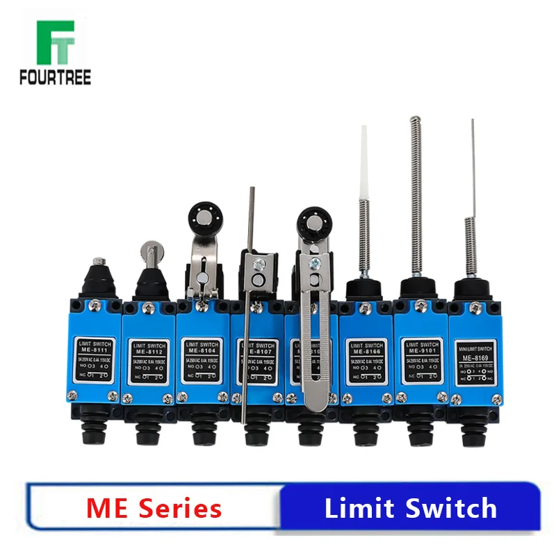 

Концевой мини-выключатель 1 шт., водонепроницаемый поворотный Регулируемый рычаг с роликом, 8104 В переменного тока, 5 А, NO NC ME-8107, 8108, 8111, 8112, 8122, ...