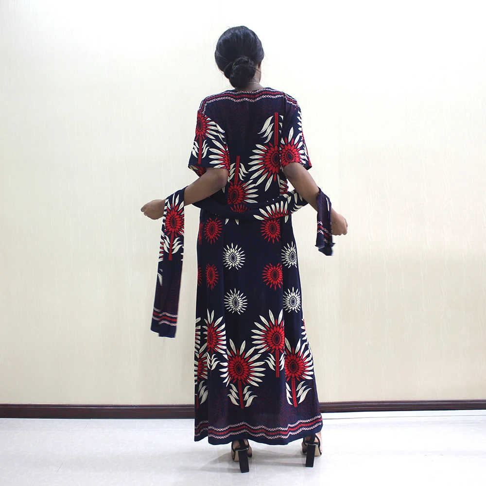 Платье-Макси женское с цветочным принтом и V-образным вырезом | Женская одежда