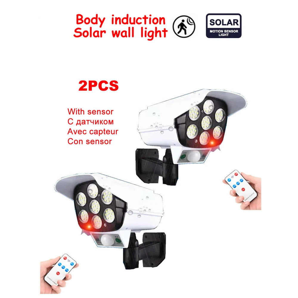 

Настенный светильник на солнечной батарее, водонепроницаесветильник лампа с датчиком движения, с дистанционным управлением sma, для сада и д...