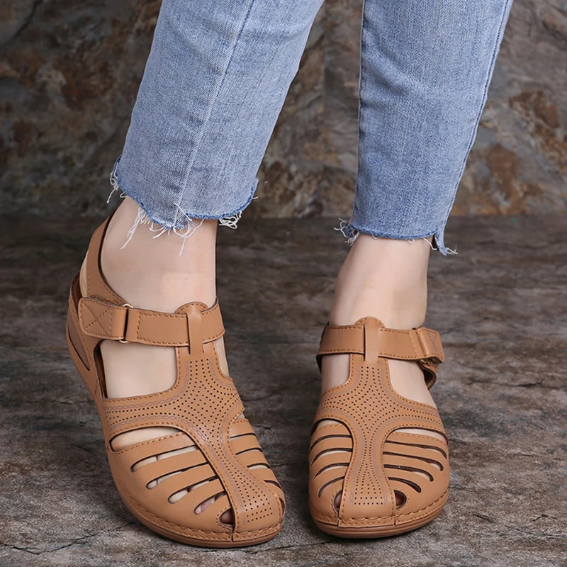 Women Sandals New Summer Shoes Woman Plus Size 44 Heels Sandals For Wedges Chaussure Femme Casual Gladiator Platform Shoes Talon