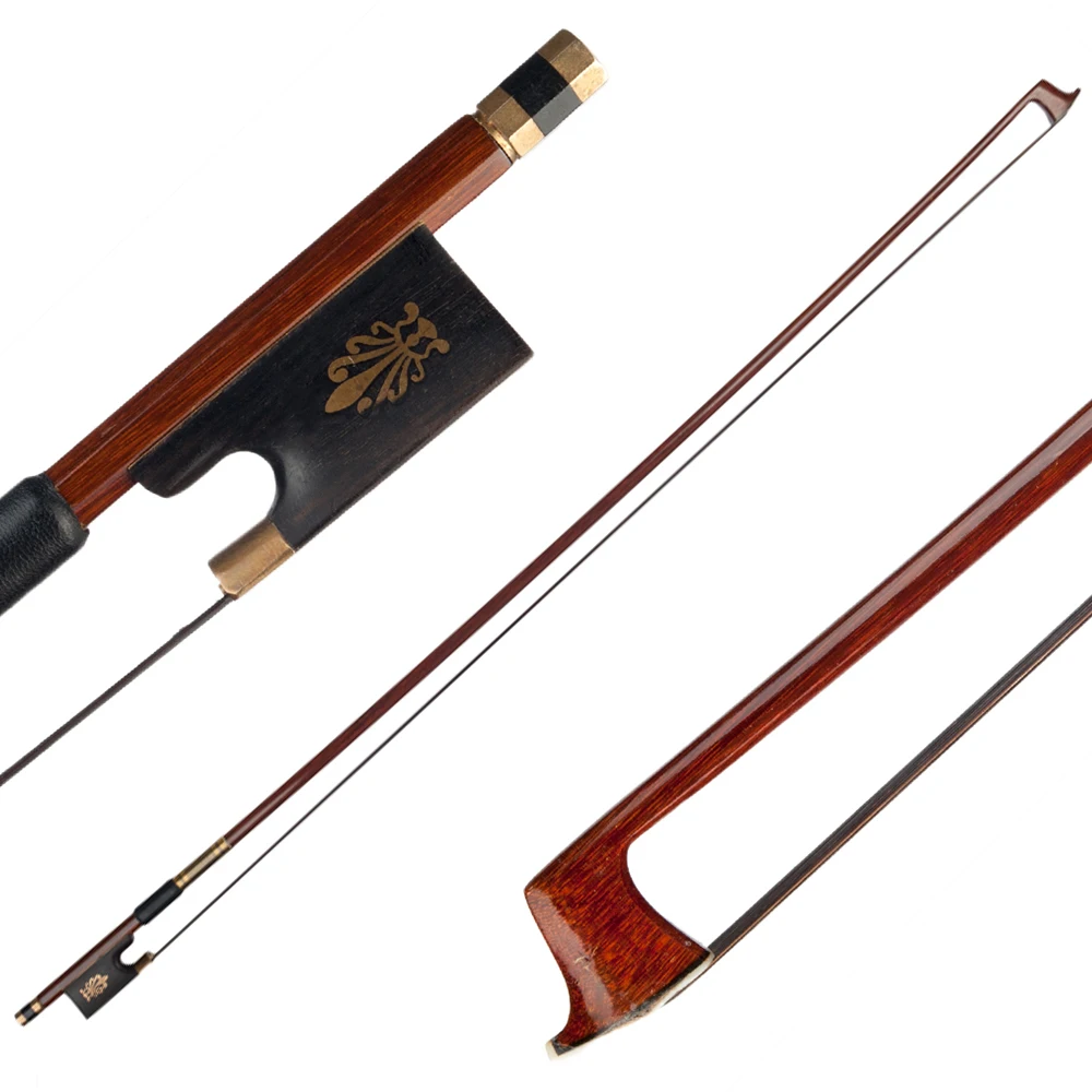 

4/4 Violin Fiddle Bow Brazilwood Bow Black Mongolian Horeshair Ebony Frog violin bow violin accessories violin parts violin