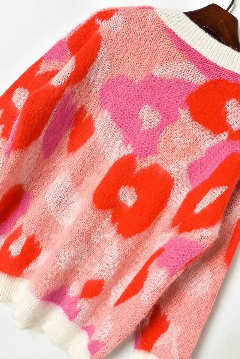 JOYDU новый осенне-зимний свитер из мохера Женский пуловер с круглым вырезом и