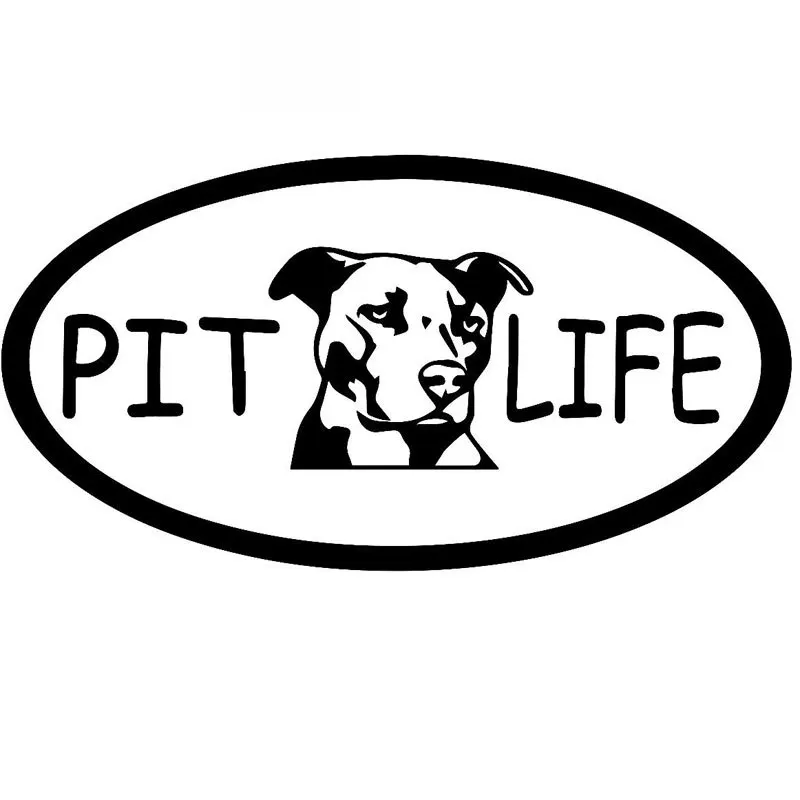 

Cute Pitbull Animal Decal High Quality Car Decoration Personality PVC Car Window Waterproof Sticker Black/White, 10cm*18cm