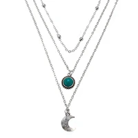 creative temperament inlaid stone pendant necklace jewelry accessories 2021