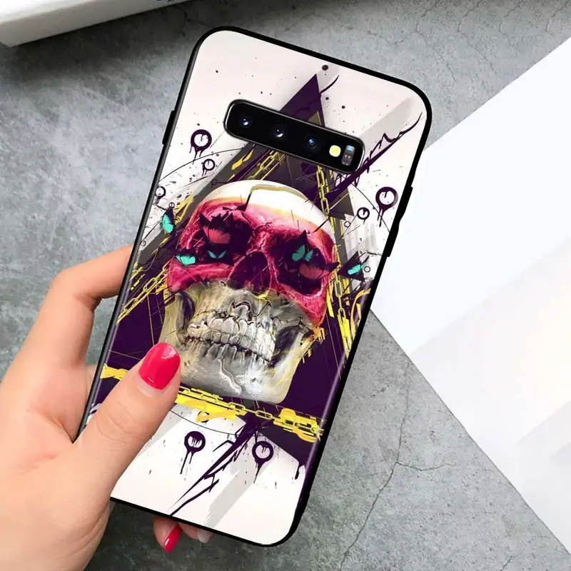 

Grim Reaper Skeleton Skull for Samsung Galaxy S21 Ultra Plus Note 20 10 9 8 S10 S9 S8 S7 S6 Edge Plus Black Phone Case