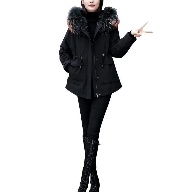 Winter Coat Women 2023 Fashion Winter Jacket Women Cotton Lining Padded Parka Outwear Winter Hooded Female Jacket Warm Coat Y159