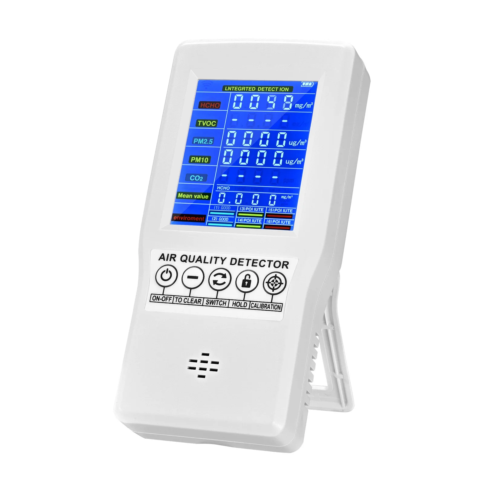 Монитор качества воздуха точный тестер для CO2 формальдегида (HCHO) TVOC PM2.5/PM10
