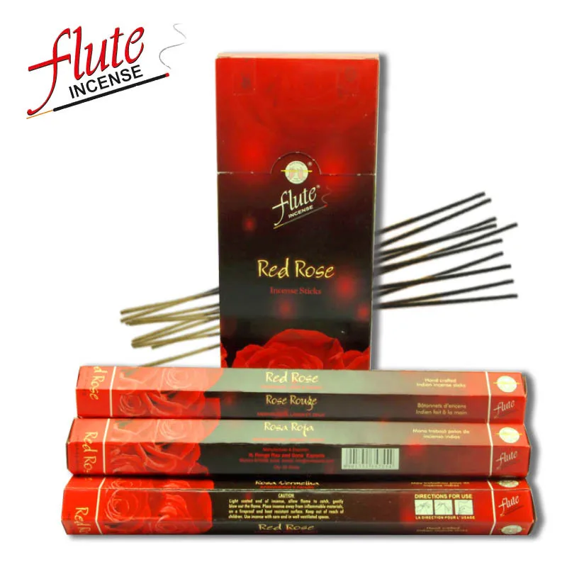 Red Rose Флейта 120 палочки/коробка мульти-стиль индийский Ладан палочки Арома палочки окружающей среды ароматизатор цветной дым шалфея палочки - Аромат: Red Rose