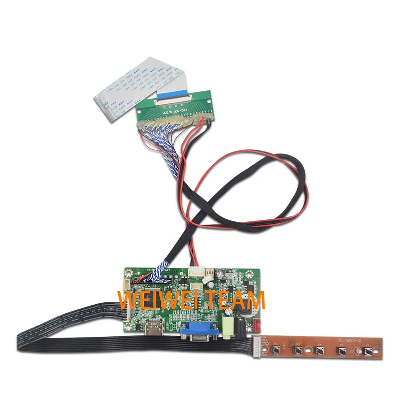 Controller Board Wisecoco 12,3 дюймов HSD123KPW1-A30 ЖК-дисплей с сенсорной панелью ультра широкий растягивающийся экран 1920*720 Автомобильный HDMI VGA LVDS приводная плата - Цвет: Controller Board
