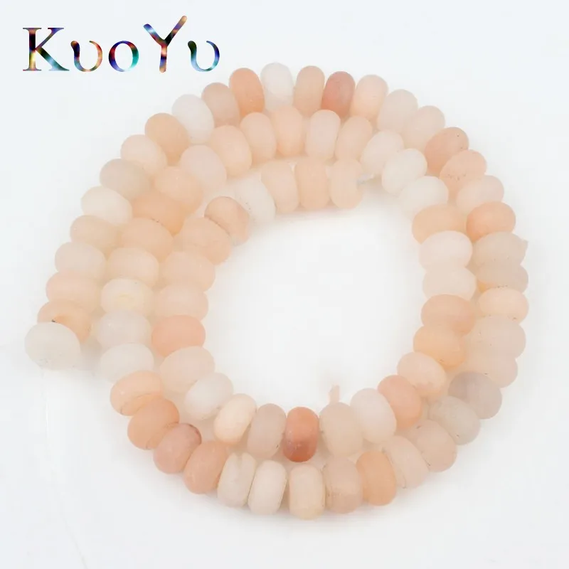 Pink Aventurine 5x8 мм натуральные матовые Форст Агаты Jades Jaspers Amazon круглые бусины Свободные перчатки для мотоцикла для самостоятельного изготовления ювелирных изделий Браслеты - Цвет: Pink Aventurine
