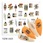 Цветные дизайнерские Водные Наклейки для ногтей, летние цветочные наклейки для воды, животные, слайдер, фольга для ногтей, обертывание, сделай сам, украшение для ногтей