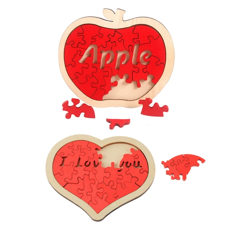 

Difficulty Irregular Shape MIni Wood Jigsaw Puzzle For Kids Adult Fidget Toy Q6PD