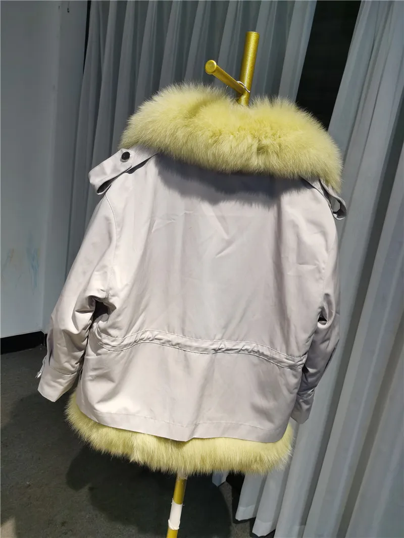 Распродажа Женская парка женская зимняя теплая Толстая куртка из натурального