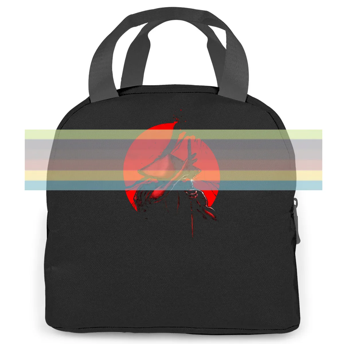 

Samurai Slice Japan Warrior Japanese Sword Katana Coolie Rice Hat Print Brand women men Portable insulated lunch bag adult