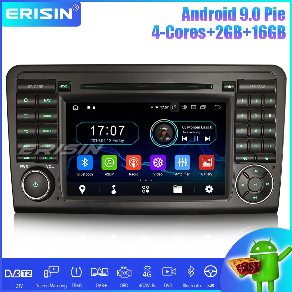 DAB + Автомобильный Стерео Авторадио GPS Android 9 0 OBD DVD Canbus Wifi для Benz ML/GL Class W164 X164 |