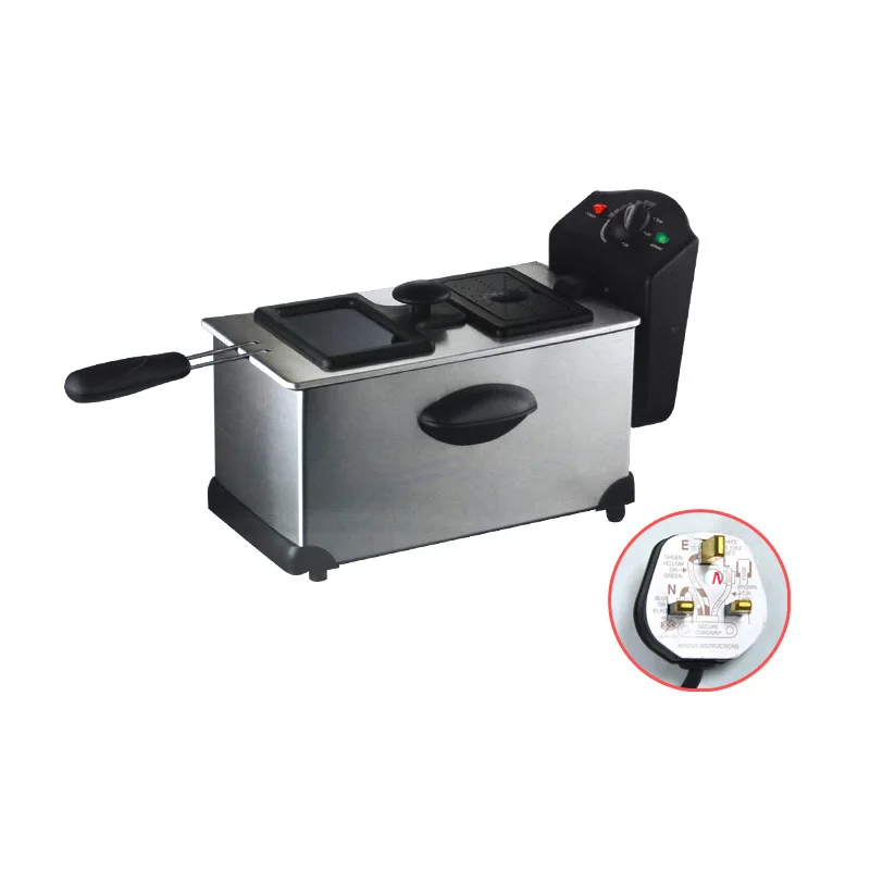 Commerical Electric Fryer 3L Deep Fryer Stainless Steel Household Chicken Duck Cooking Machine Fish Meat Fryer