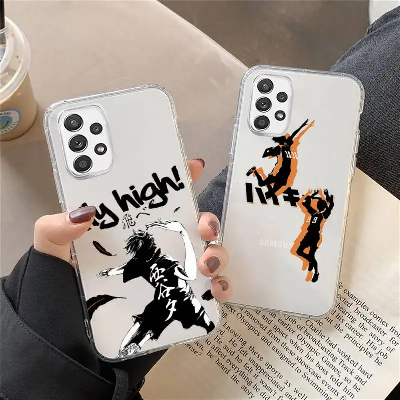 Haikyuu Hinata attacks Anime Phone Case Transparent For Huawei P20 P30 P40 honor mate 8X 9X 10i Pro Lite