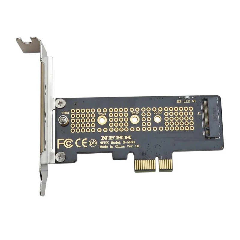 

NVMe PCIe M.2 NGFF SSD к PCIe x1 карта адаптера PCIe x1 к M.2 карта с кронштейном PCI-E M.2 адаптер для 2230 2240 2260 2280 SSD M2