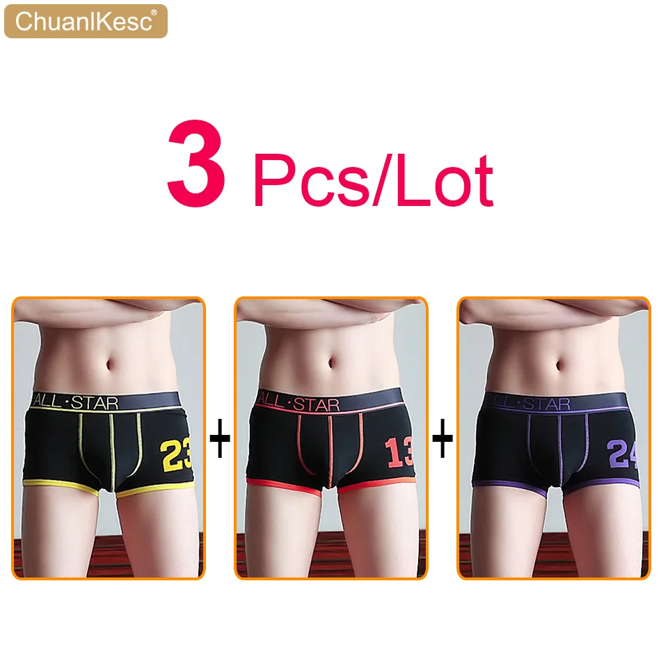 

3 Pcs Men's Boxer Pants Pure Cotton Large Size Underwear Fashion Personalized Digital Printing Running Basketball Fitness Shorts