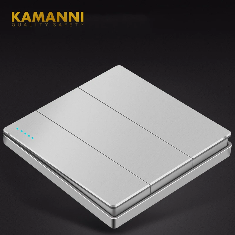 Настенный выключатель KAMANNI серый комбинированный светодиодный светильник с