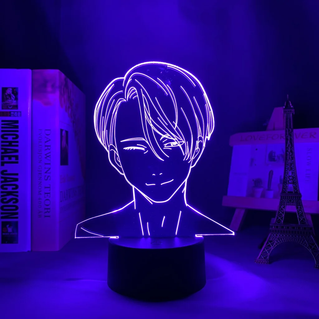 Светодиодный ночсветильник Yuri on Ice Victor Nikiforov для спальни декор светильник подарок