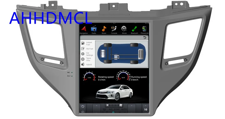Мультимедийный плеер в стиле Тесла автомобильный стерео проигрыватель на Android с