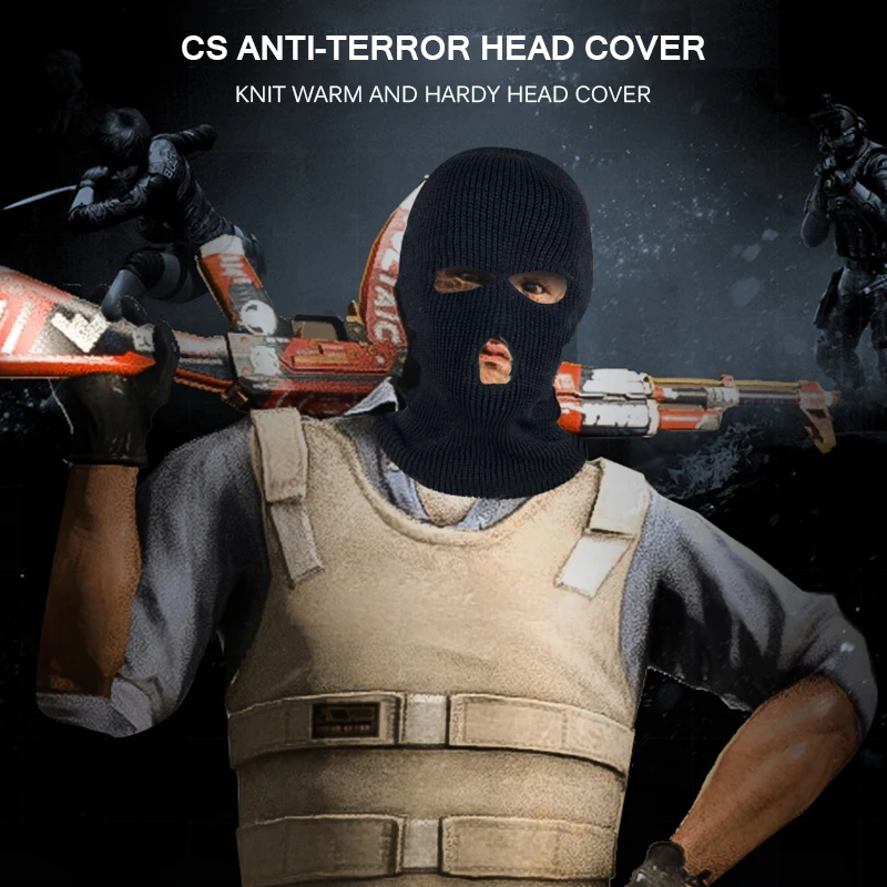 Велосипедная маска зимняя армейская тактическая теплая Балаклава с 3