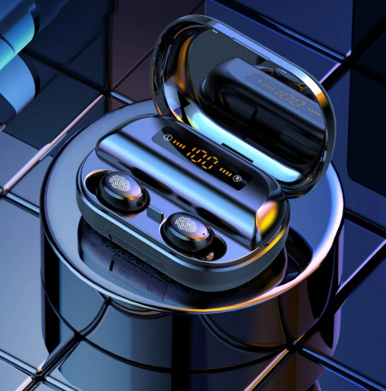 V11TWS сенсорная Беспроводная bluetooth-гарнитура гарнитура для упражнений Hi-Fi 4000 мА