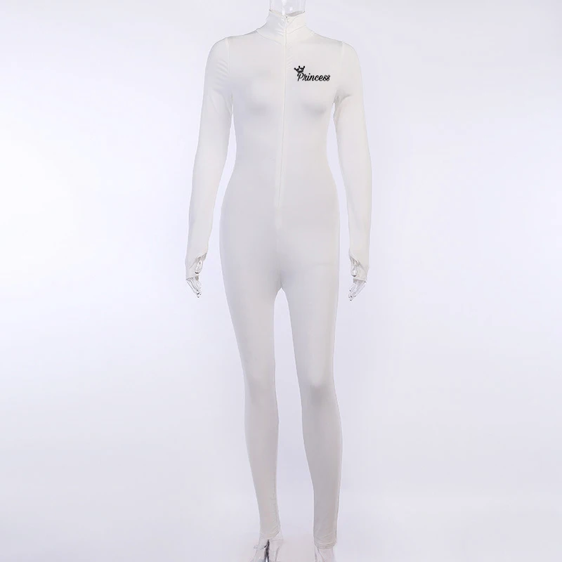 

Casual Jumpsuit Bodycon Rompers Sports Overalls Letter Print Sexy Slim Buttocks Sportswear Long Sleeve Jogger Body Suit Women